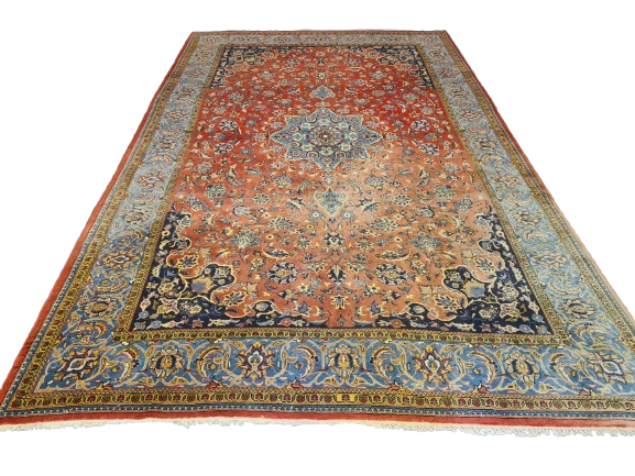 Königlicher Feiner Handgeknüpfter Perser Teppich Orientteppich Sarough 352x222cm