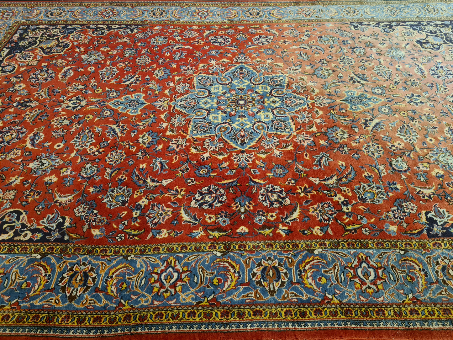 Königlicher Feiner Handgeknüpfter Perser Teppich Orientteppich Sarough 352x222cm