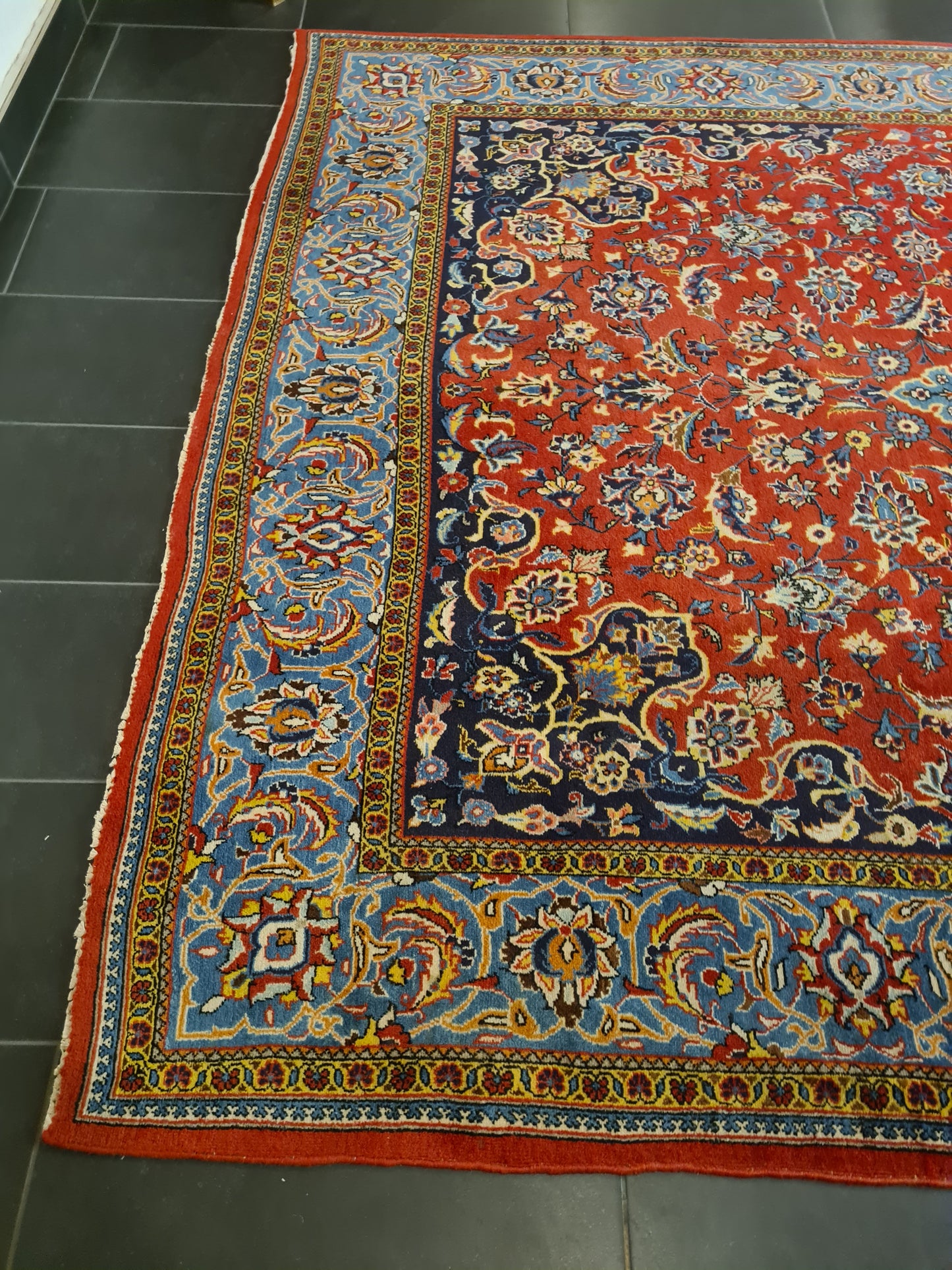 Königlicher Feiner Handgeknüpfter Perser Teppich Orientteppich Sarough 352x222cm