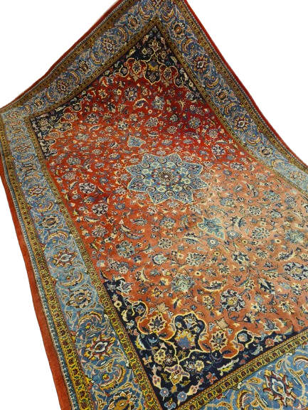 Königlicher Feiner Handgeknüpfter Perser Teppich Orientteppich Sarough 352x222cm