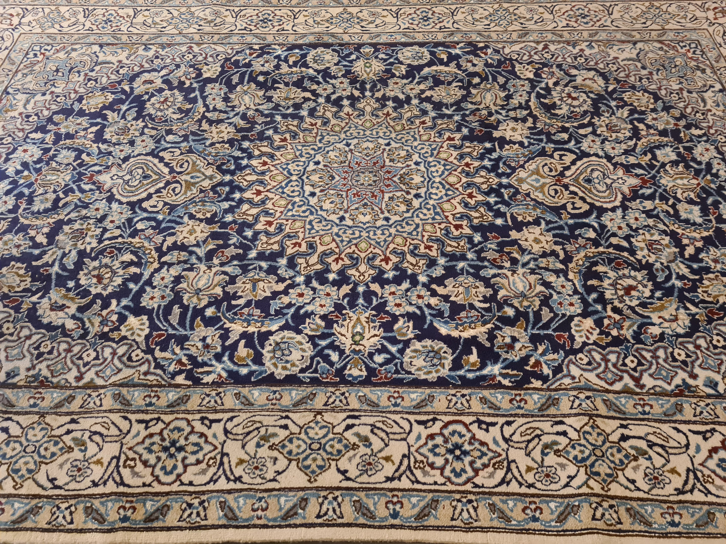 Handgeknüpfter Teppich Perser Nain Orientteppich 302x194cm