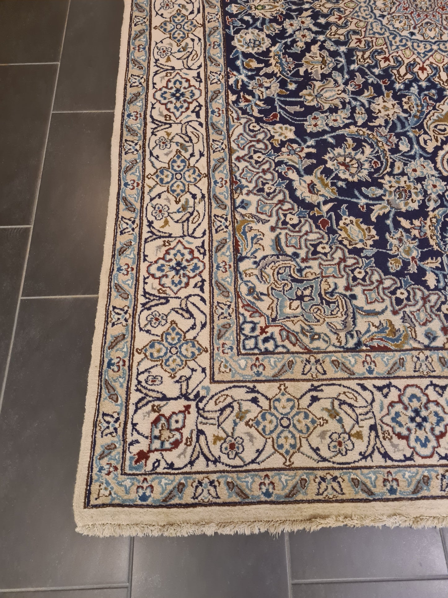 Handgeknüpfter Teppich Perser Nain Orientteppich 302x194cm