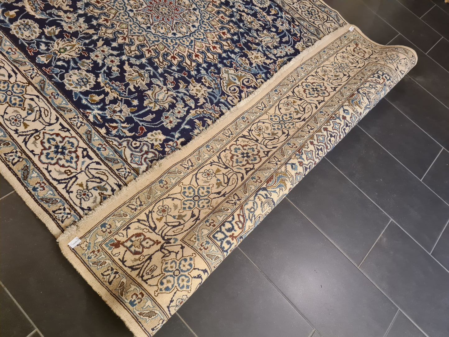 Handgeknüpfter Teppich Perser Nain Orientteppich 302x194cm