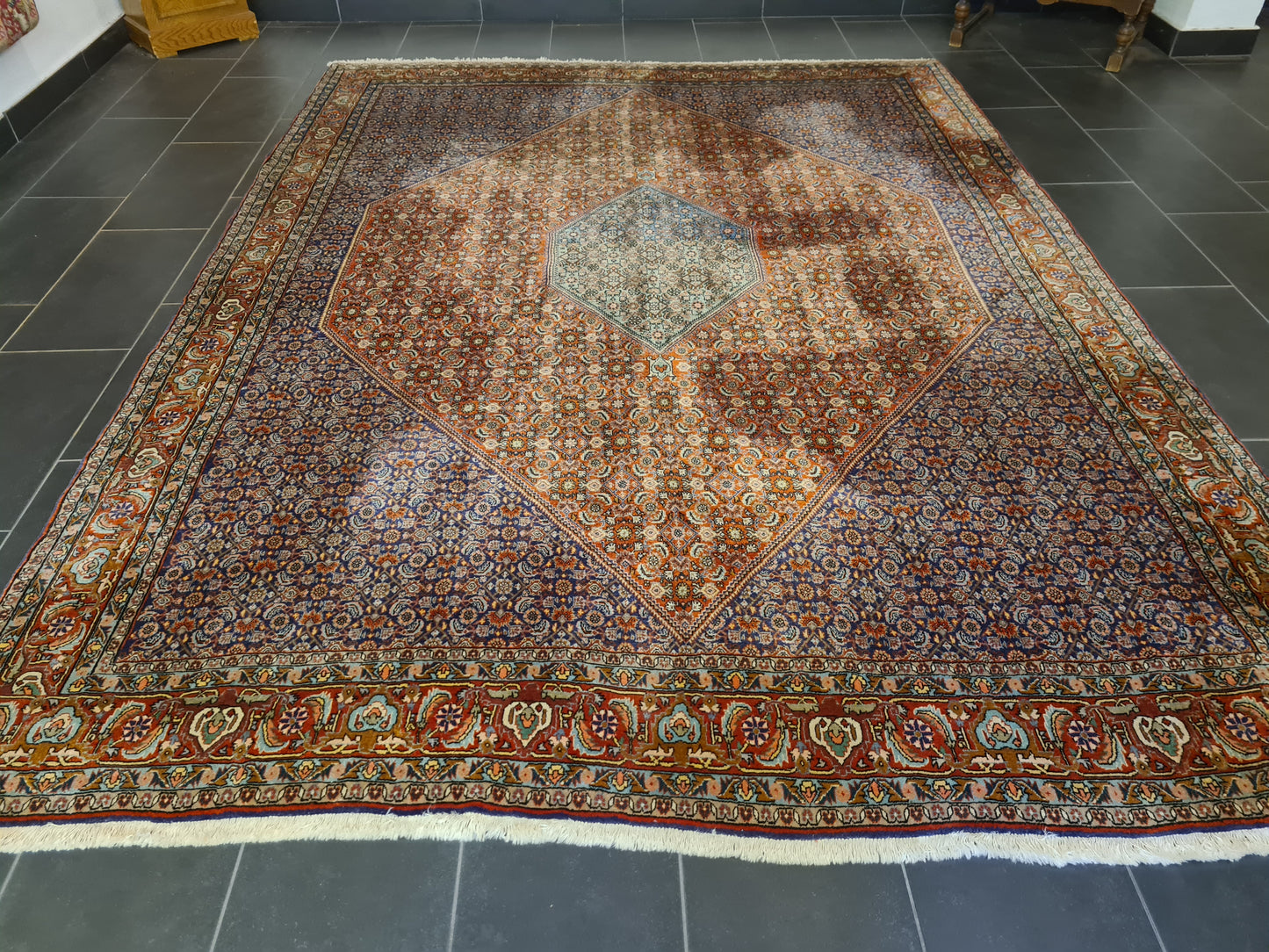 Königlicher Handgeknüpfter Palast Teppich Perser Bidjar Orientteppich 315x235cm