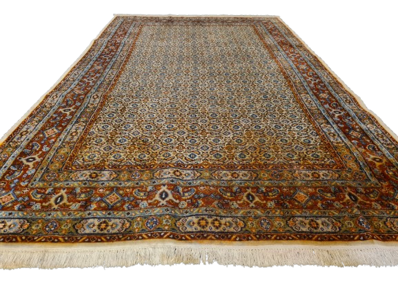 Königlicher Feiner Handgeknüpfter Perser Teppich Moud Orientteppich 245x154cm