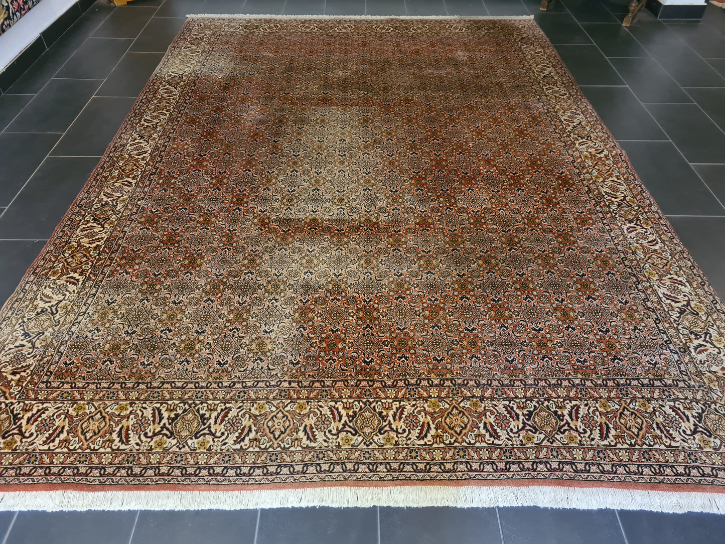 Edler Handgeknüpfter Perser Teppich Palast Orientteppich Bidjar 340x247cm