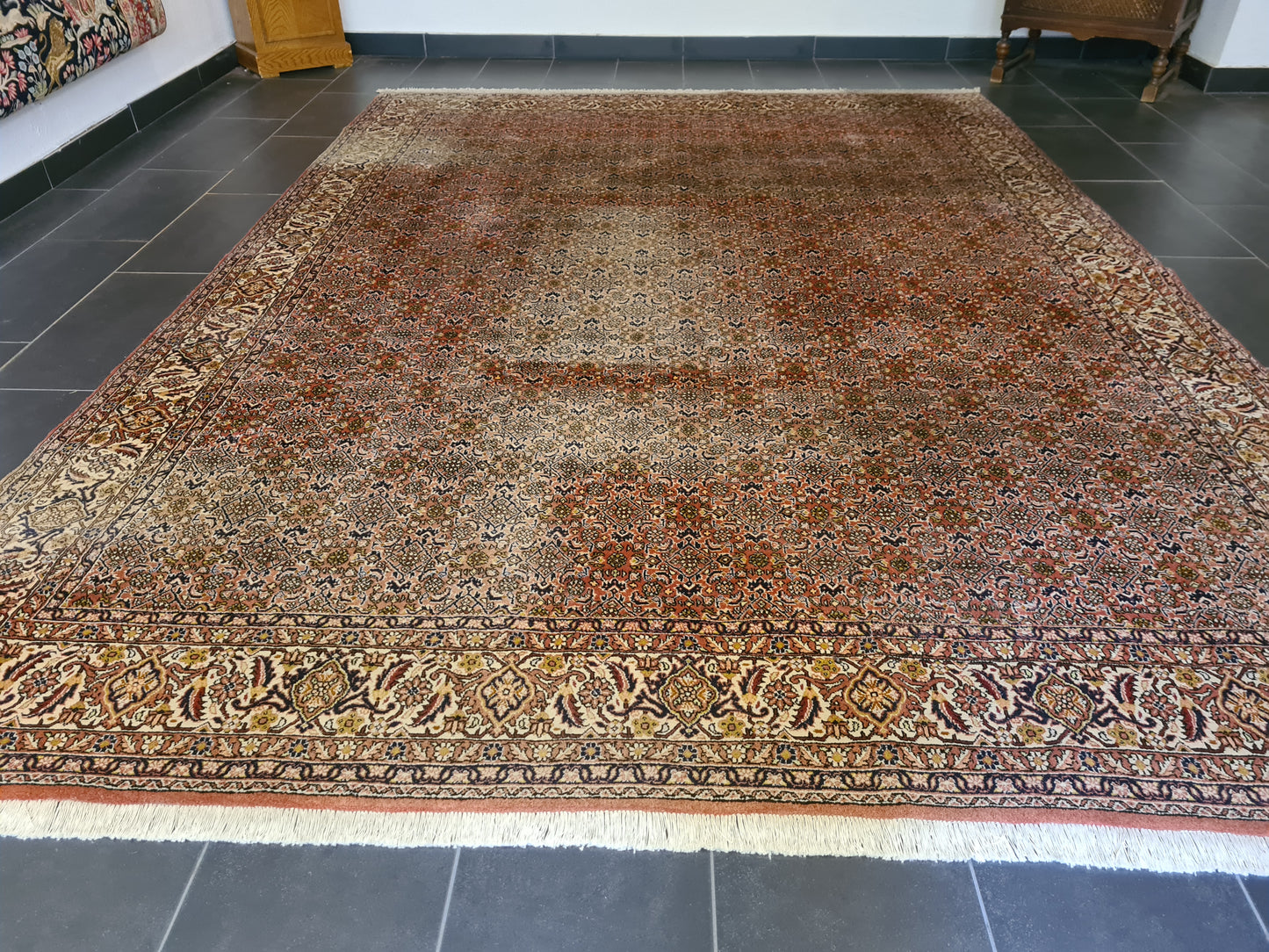 Edler Handgeknüpfter Perser Teppich Palast Orientteppich Bidjar 340x247cm