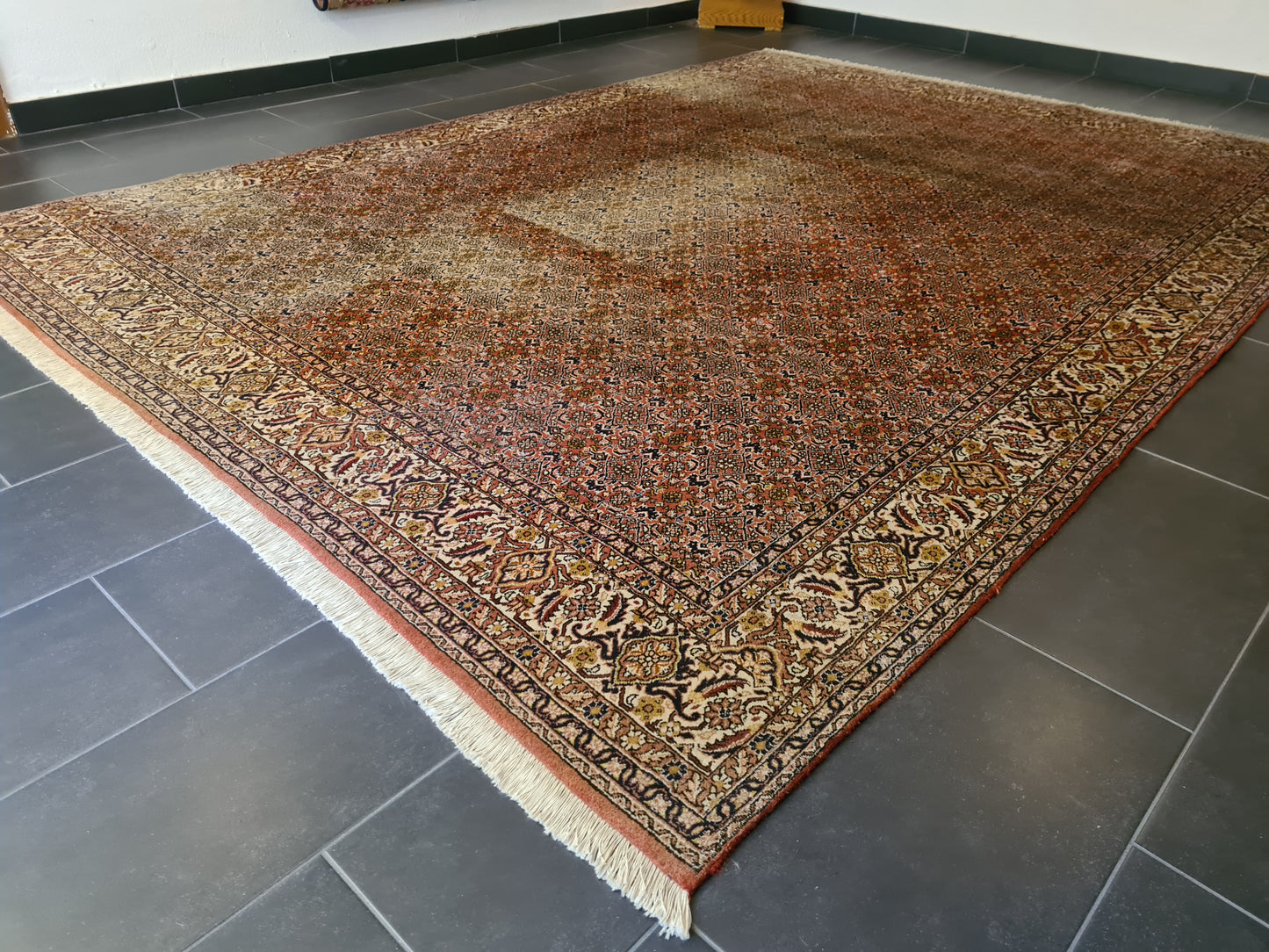 Edler Handgeknüpfter Perser Teppich Palast Orientteppich Bidjar 340x247cm