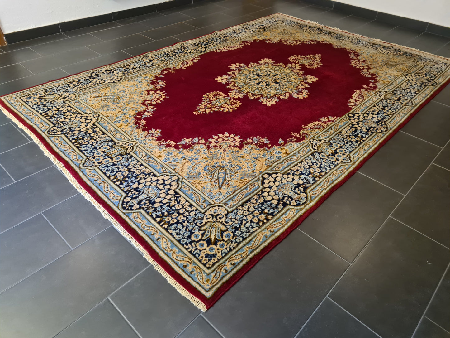 Prachtvoller Handgeknüpfter Perser Teppich Palast Orientteppich Kirman 335x225cm