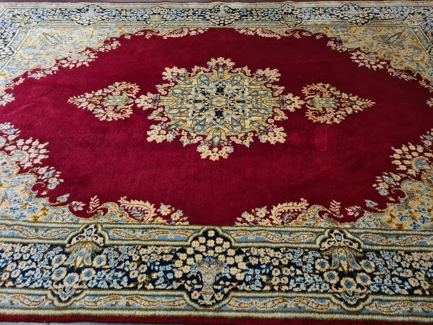 Prachtvoller Handgeknüpfter Perser Teppich Palast Orientteppich Kirman 335x225cm