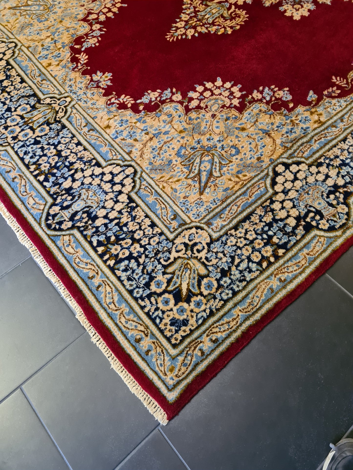 Prachtvoller Handgeknüpfter Perser Teppich Palast Orientteppich Kirman 335x225cm