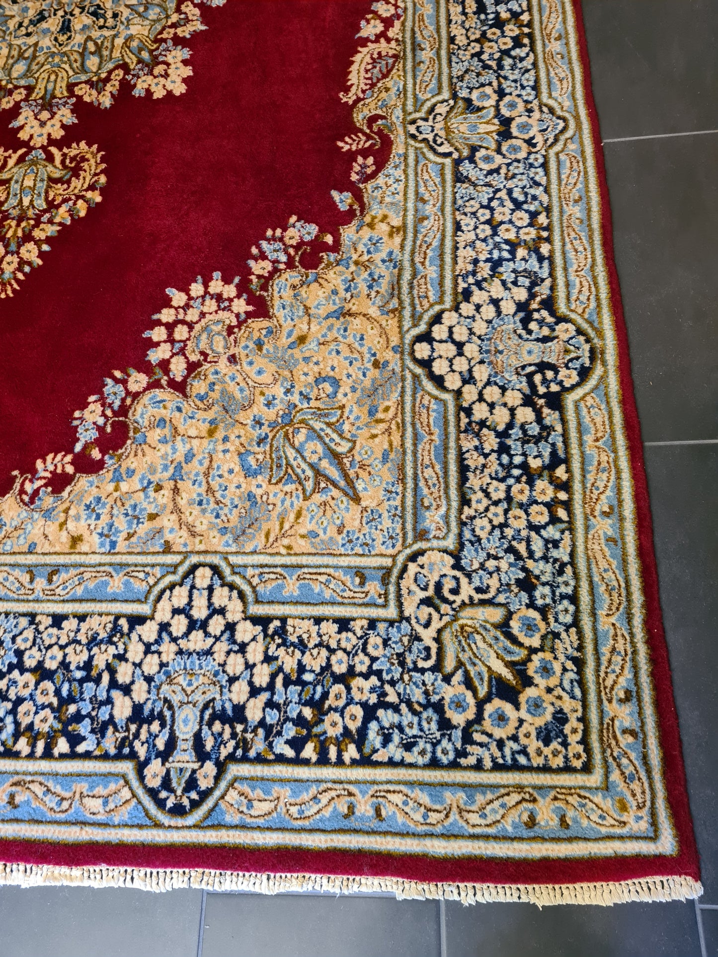 Prachtvoller Handgeknüpfter Perser Teppich Palast Orientteppich Kirman 335x225cm