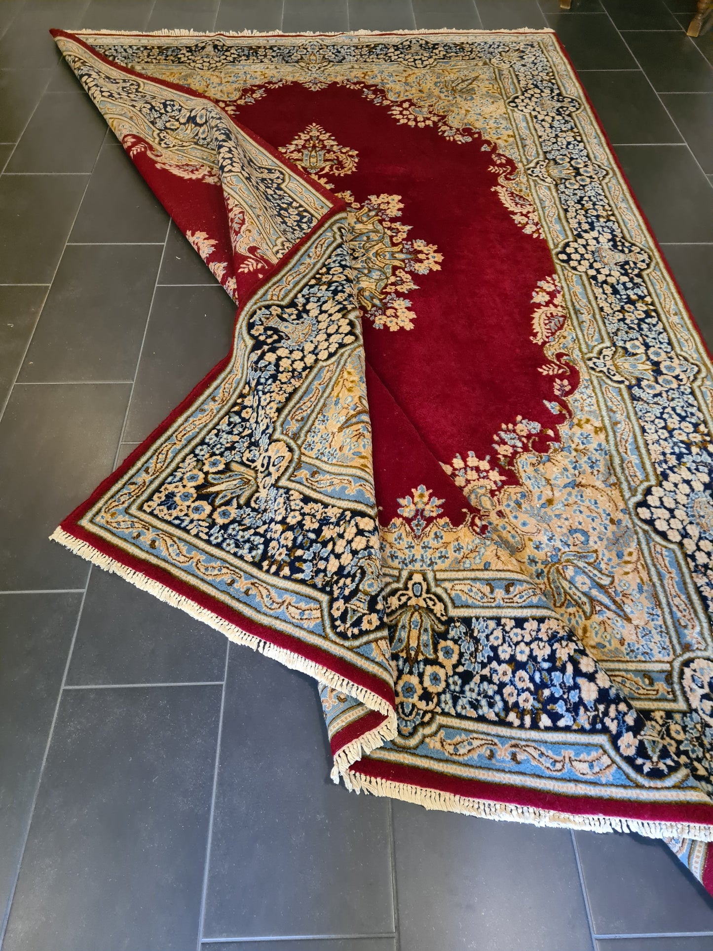 Prachtvoller Handgeknüpfter Perser Teppich Palast Orientteppich Kirman 335x225cm