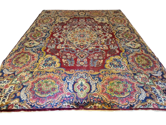 Prachtvoller Handgeknüpfter Perser Teppich Palast Orientteppich Kirman 413x300cm