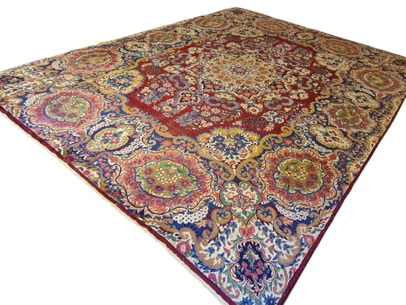 Prachtvoller Handgeknüpfter Perser Teppich Palast Orientteppich Kirman 413x300cm