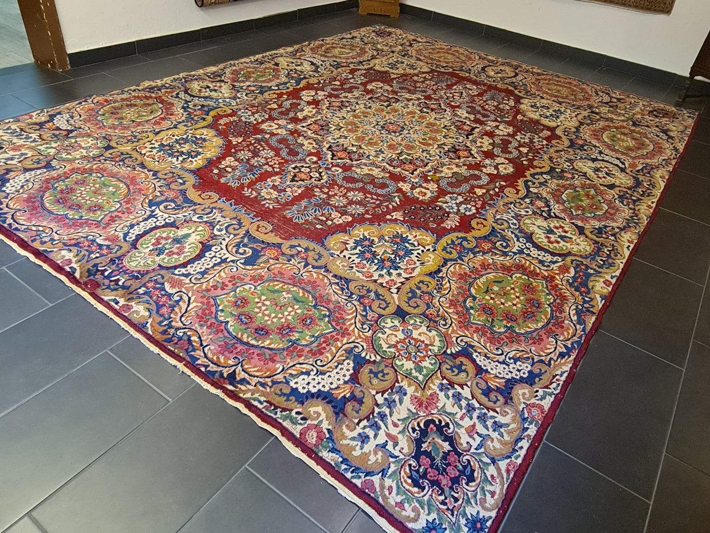 Prachtvoller Handgeknüpfter Perser Teppich Palast Orientteppich Kirman 413x300cm