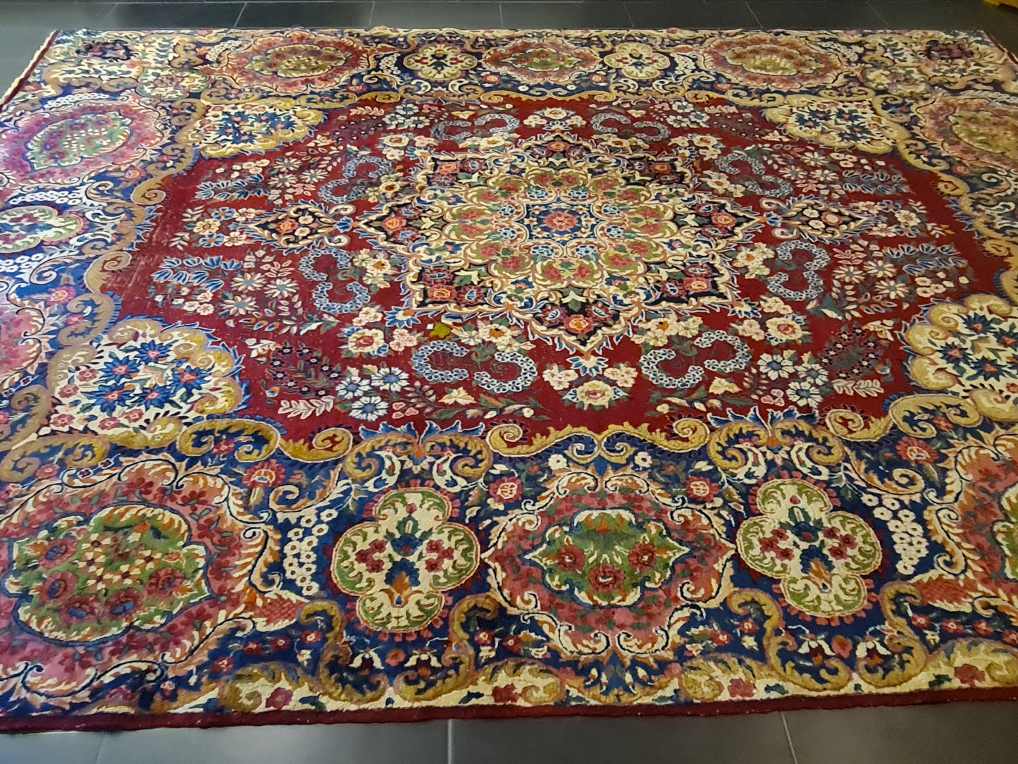 Prachtvoller Handgeknüpfter Perser Teppich Palast Orientteppich Kirman 413x300cm