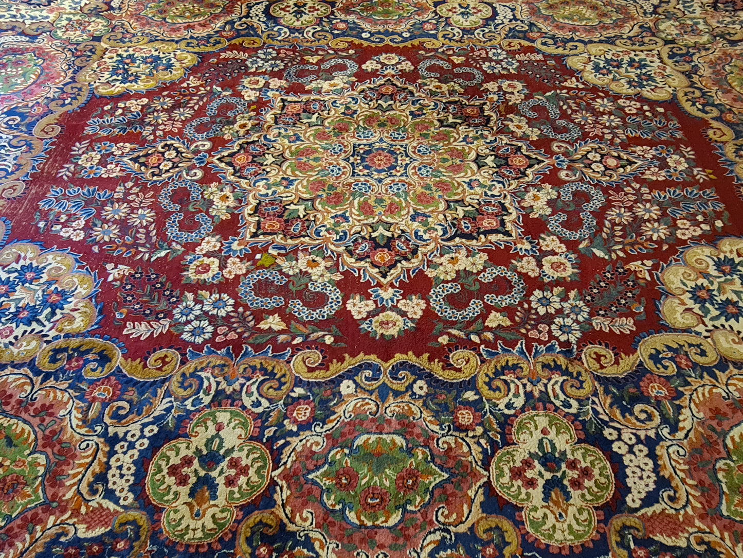 Prachtvoller Handgeknüpfter Perser Teppich Palast Orientteppich Kirman 413x300cm