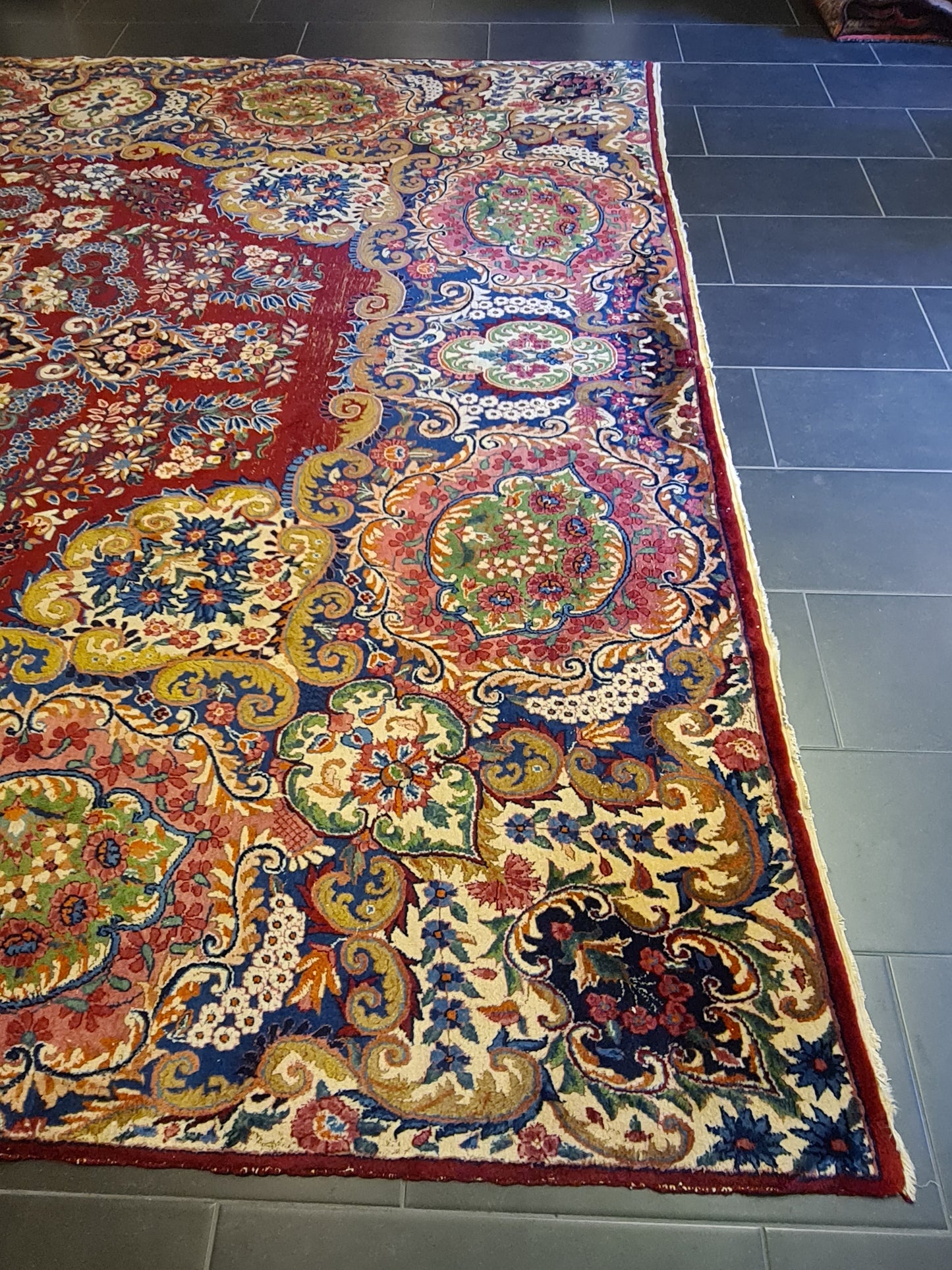 Prachtvoller Handgeknüpfter Perser Teppich Palast Orientteppich Kirman 413x300cm