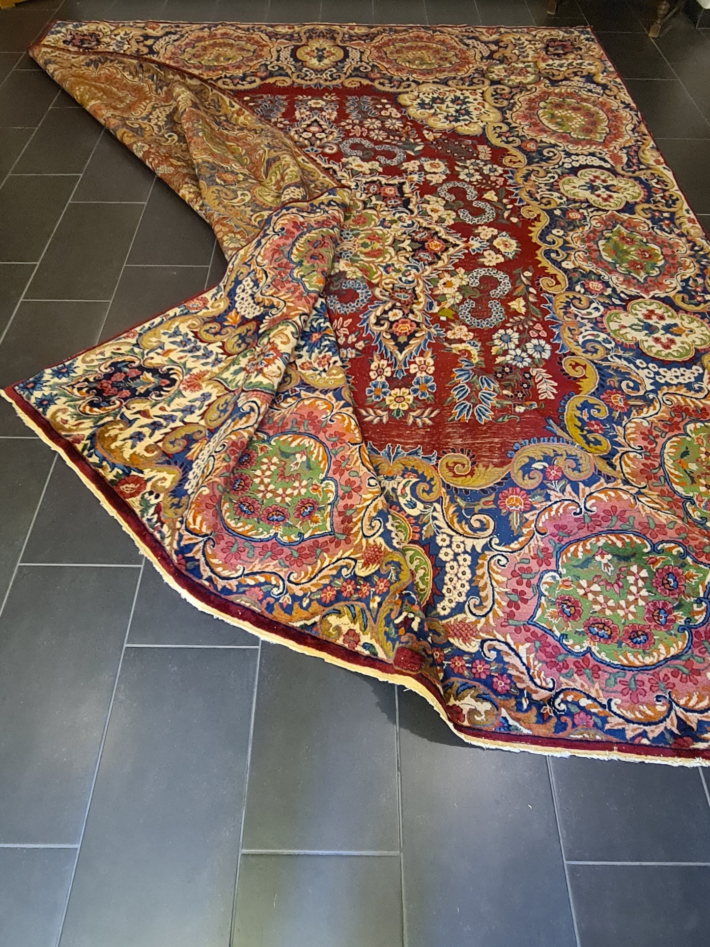 Prachtvoller Handgeknüpfter Perser Teppich Palast Orientteppich Kirman 413x300cm