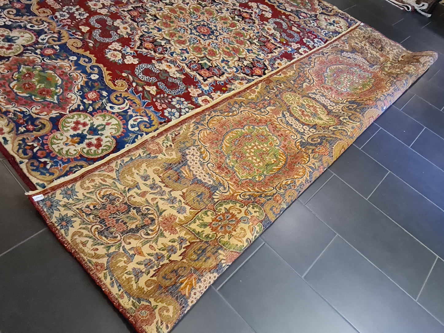 Prachtvoller Handgeknüpfter Perser Teppich Palast Orientteppich Kirman 413x300cm