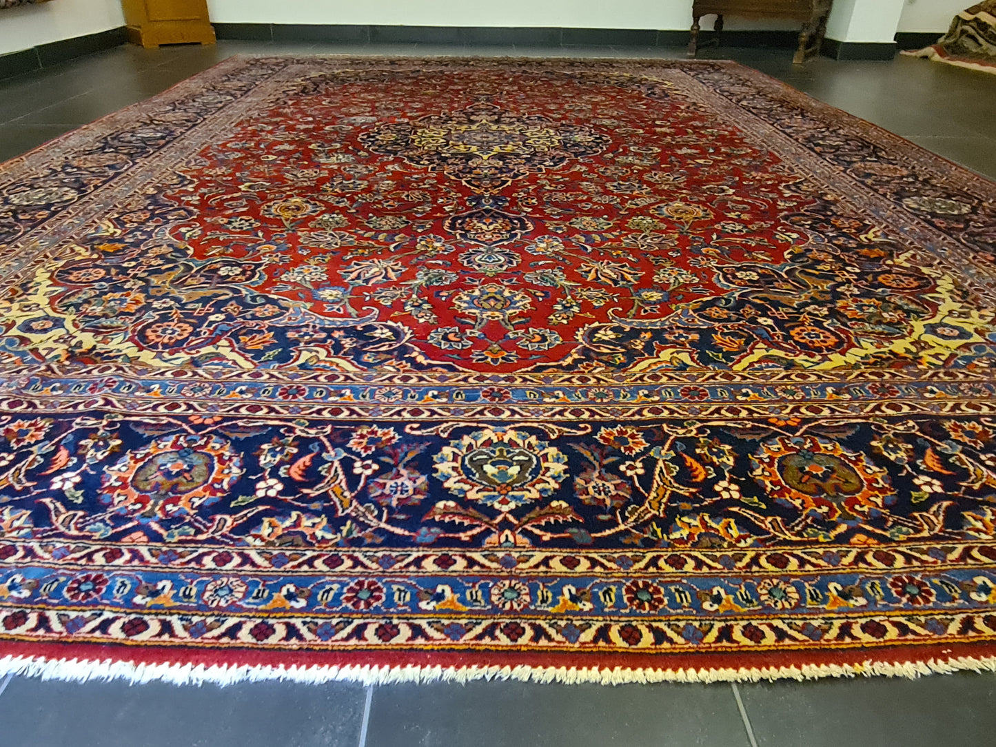 Prachtvoller Handgeknüpfter Perser Teppich Palast Orientteppich Keshan 390x270cm