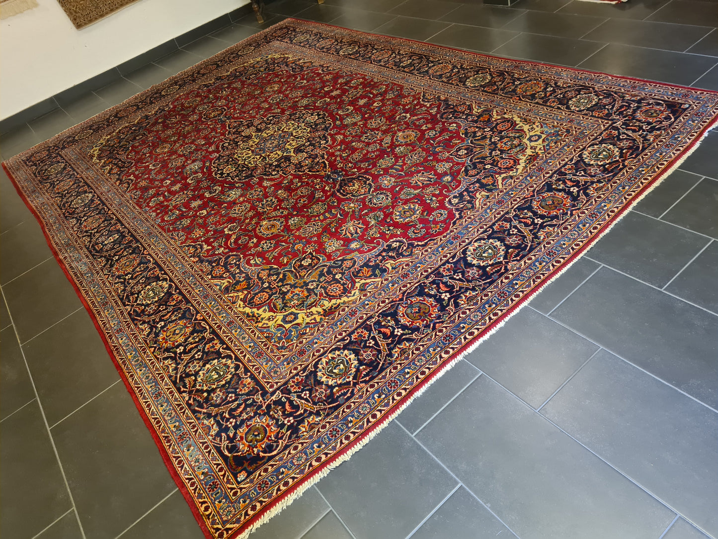 Prachtvoller Handgeknüpfter Perser Teppich Palast Orientteppich Keshan 390x270cm