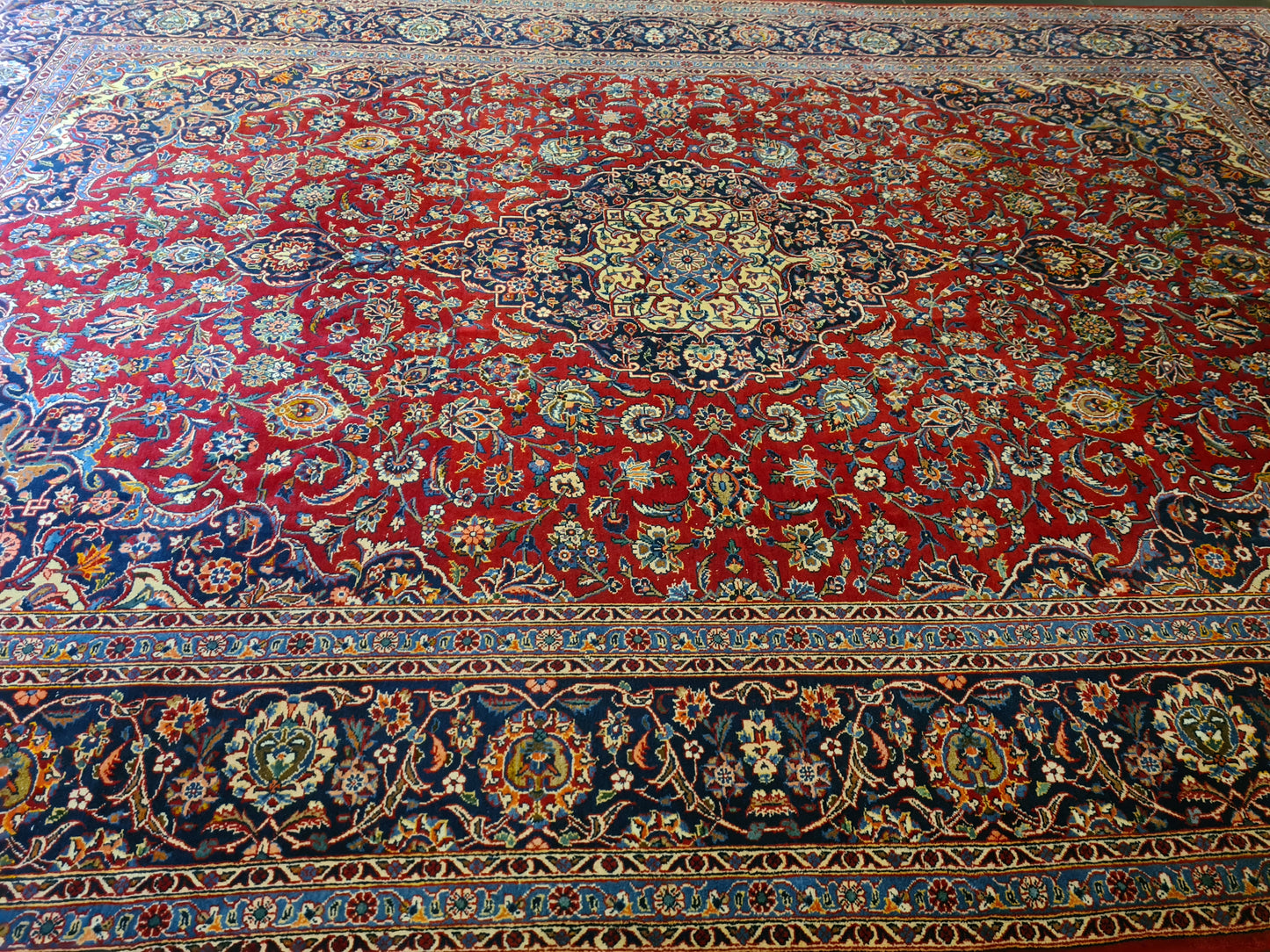 Prachtvoller Handgeknüpfter Perser Teppich Palast Orientteppich Keshan 390x270cm