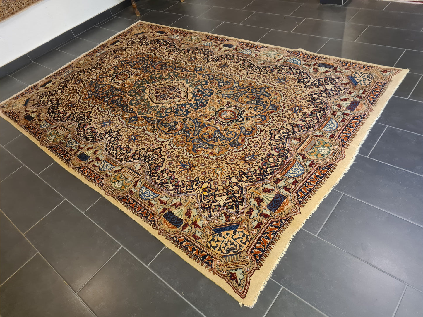 Handgeknüpfter schöner Orientteppich Kashmar 305x200cm