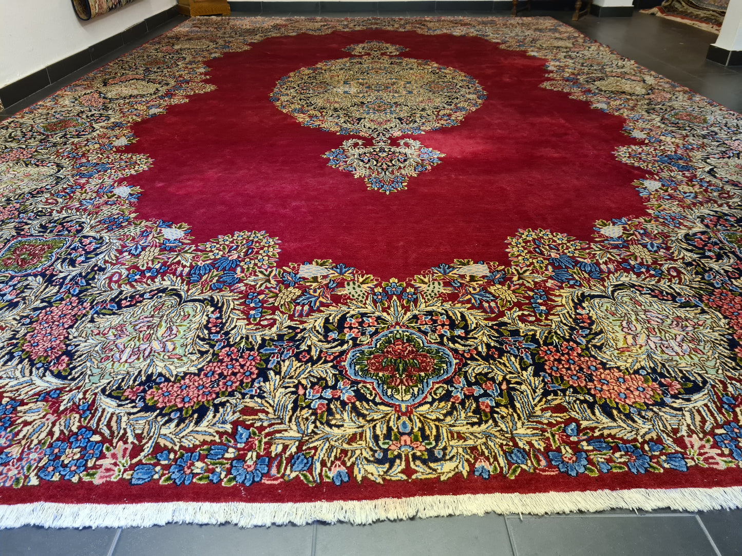 Handgeknüpfter Palast Teppich Kirman Orientteppich 530x350cm