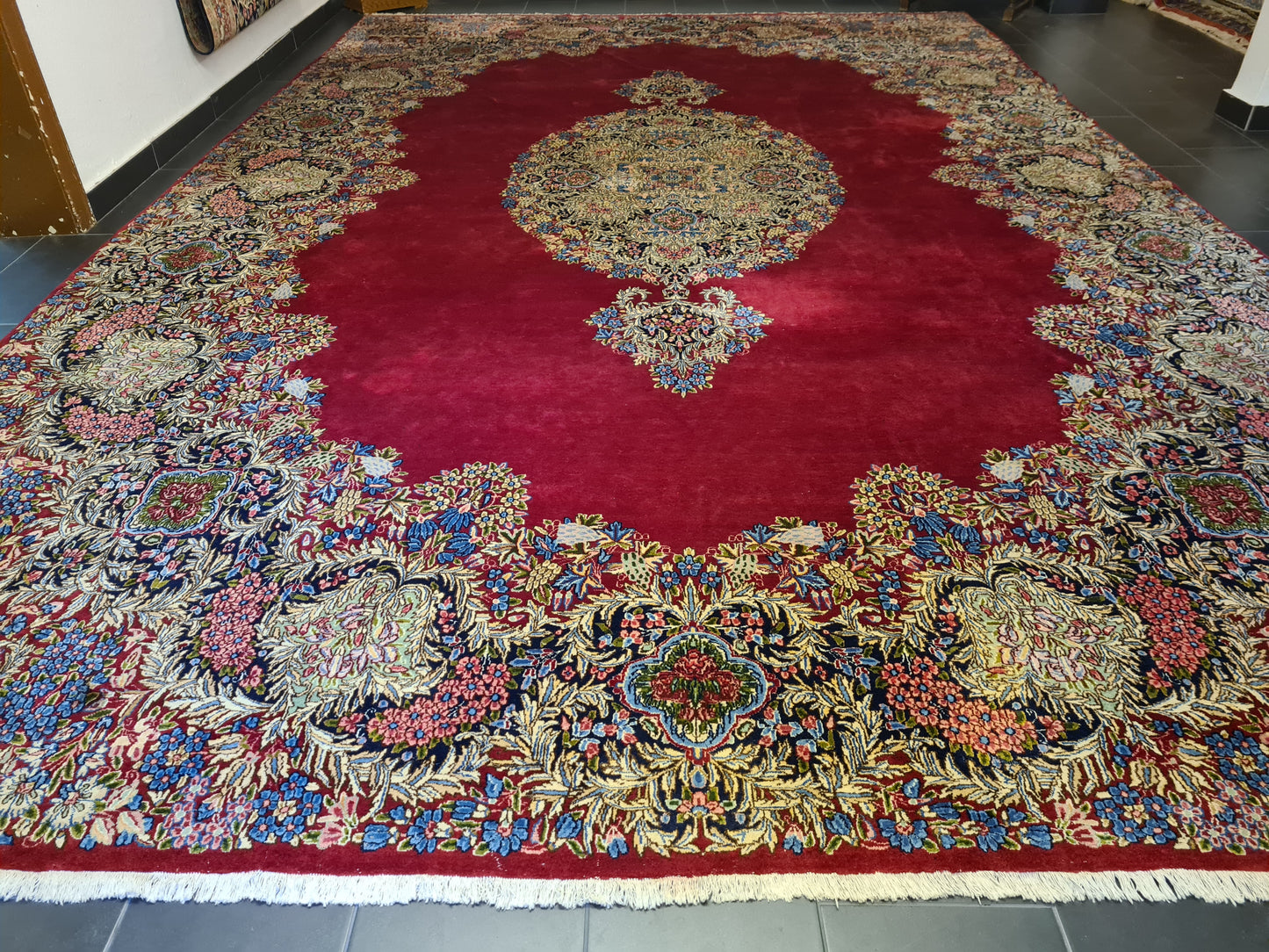 Handgeknüpfter Palast Teppich Kirman Orientteppich 530x350cm