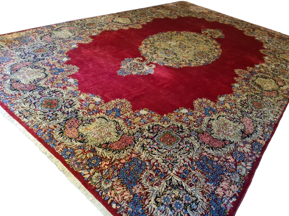 Handgeknüpfter Palast Teppich Kirman Orientteppich 530x350cm