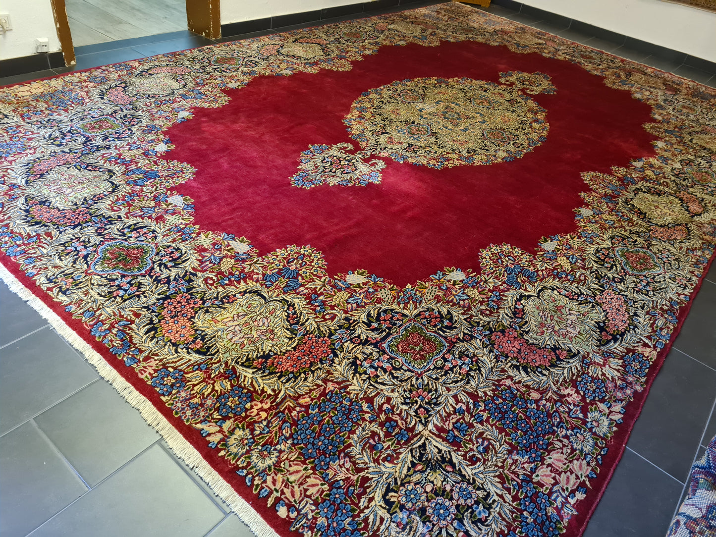 Handgeknüpfter Palast Teppich Kirman Orientteppich 530x350cm