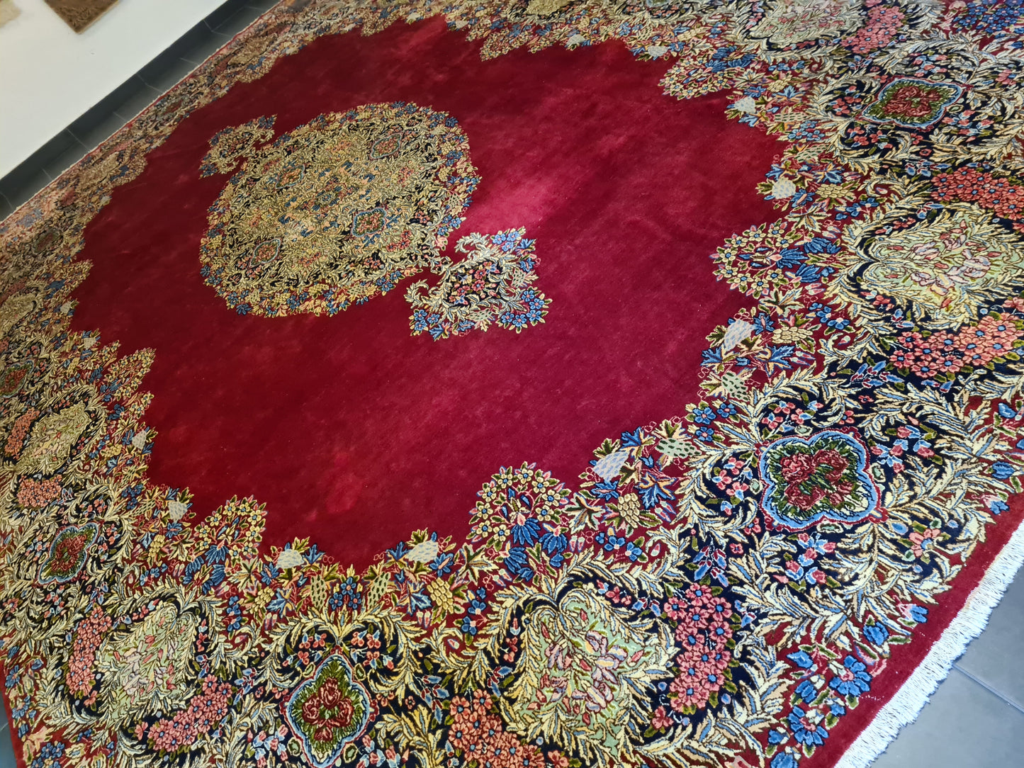 Handgeknüpfter Palast Teppich Kirman Orientteppich 530x350cm