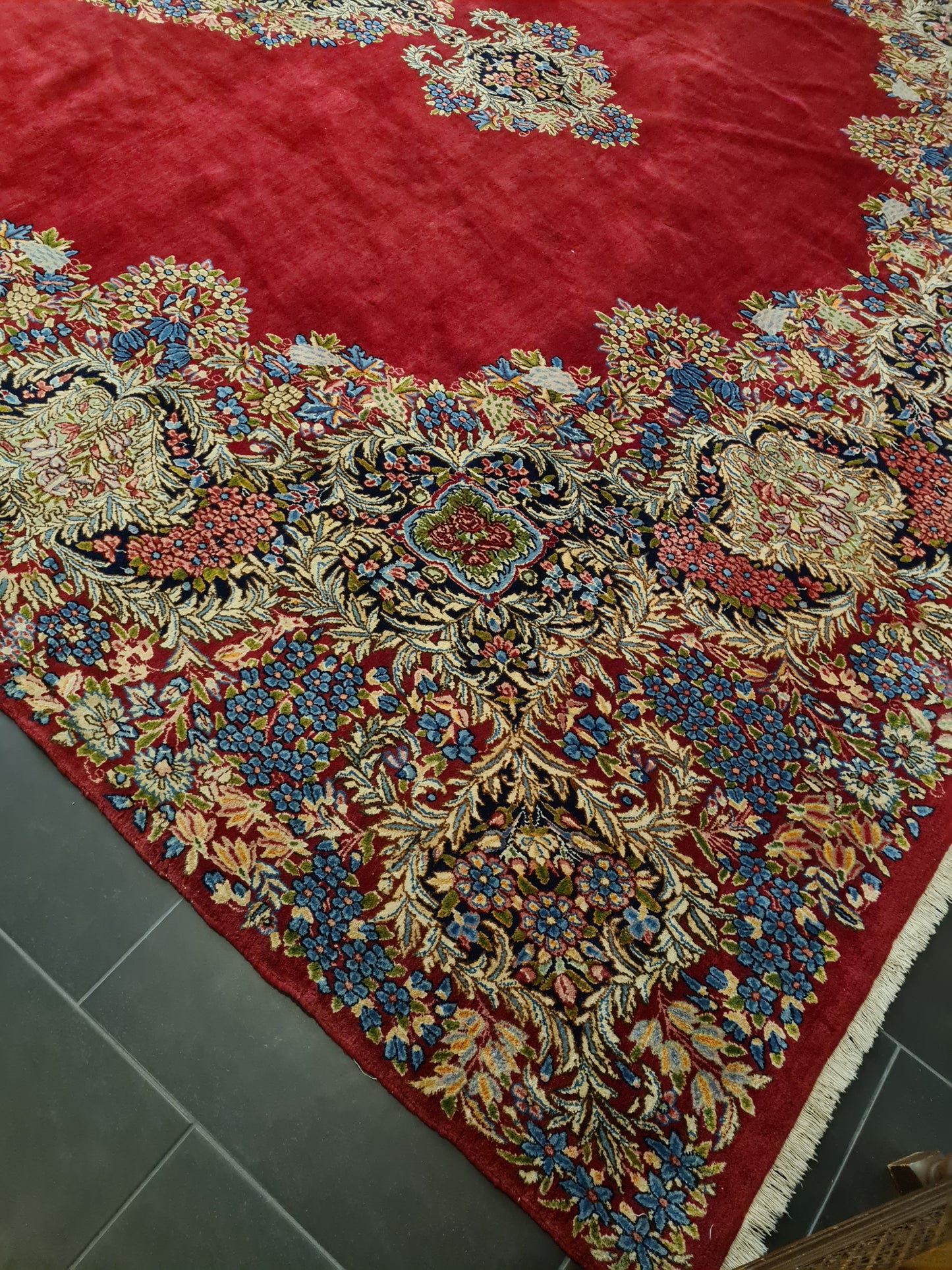 Handgeknüpfter Palast Teppich Kirman Orientteppich 530x350cm