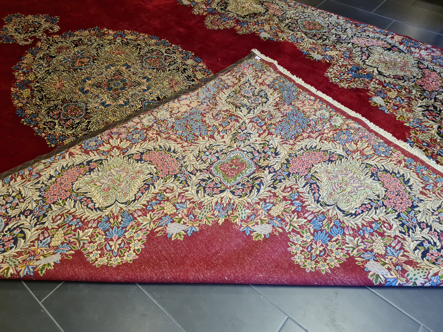 Handgeknüpfter Palast Teppich Kirman Orientteppich 530x350cm