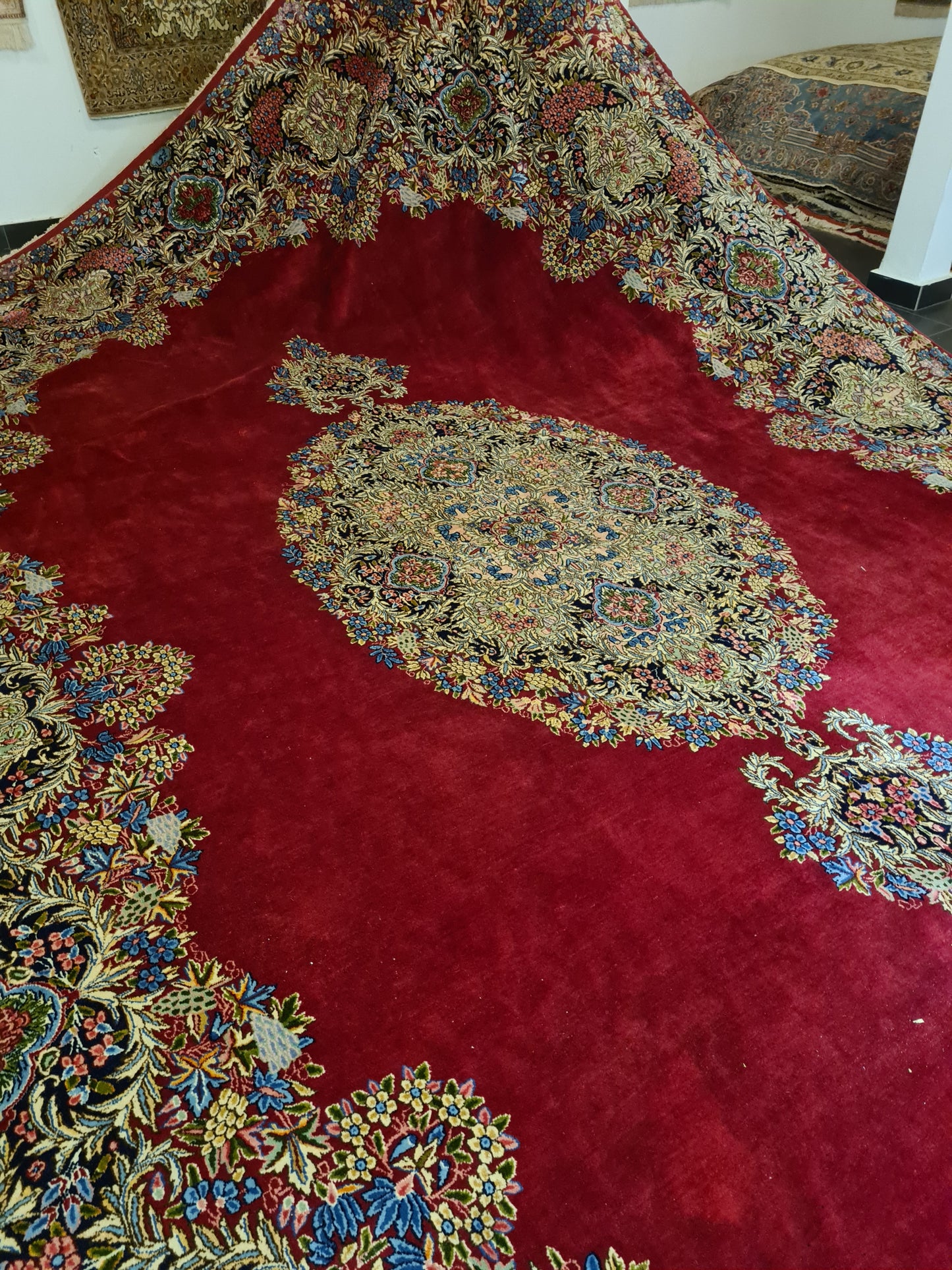 Handgeknüpfter Palast Teppich Kirman Orientteppich 530x350cm