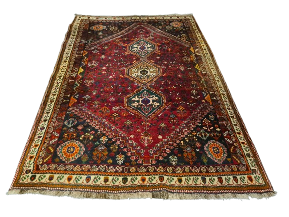 Perser Teppich Shiraz Orientteppich handgeknüpft Sammlerstück 253x176cm