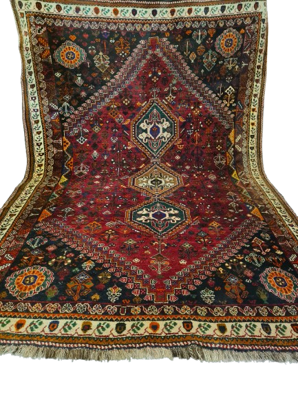 Perser Teppich Shiraz Orientteppich handgeknüpft Sammlerstück 253x176cm