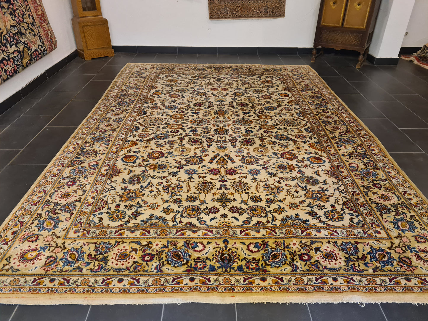 Perser Teppich Orientteppich Keshan Palastteppich fein handgeknüpft 355x243cm