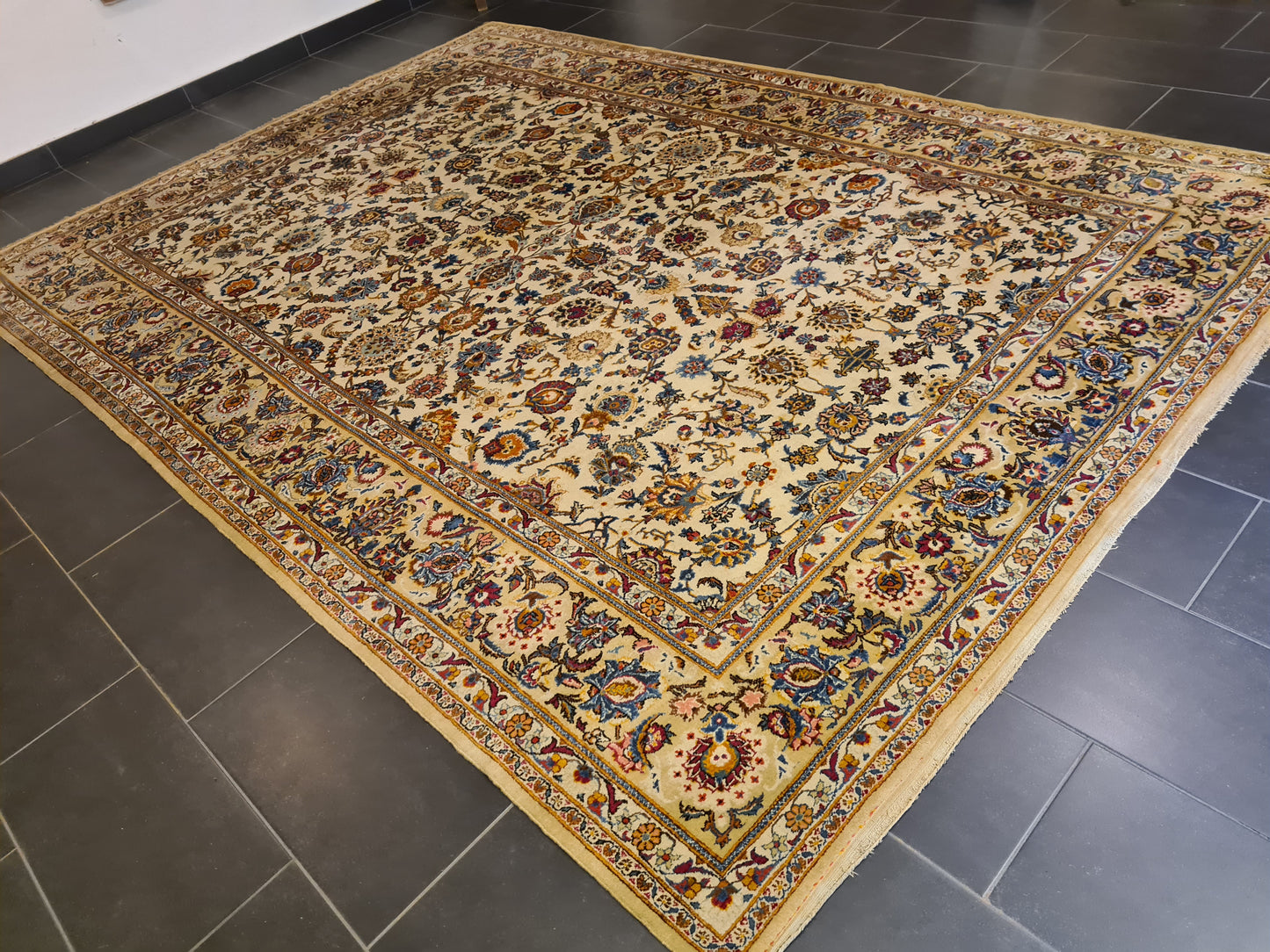 Perser Teppich Orientteppich Keshan Palastteppich fein handgeknüpft 355x243cm