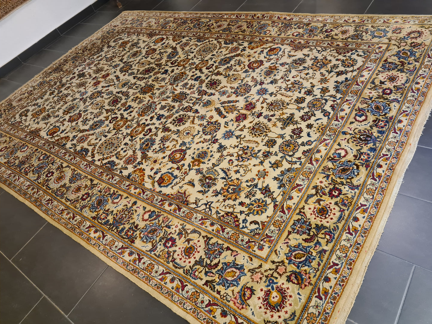 Perser Teppich Orientteppich Keshan Palastteppich fein handgeknüpft 355x243cm