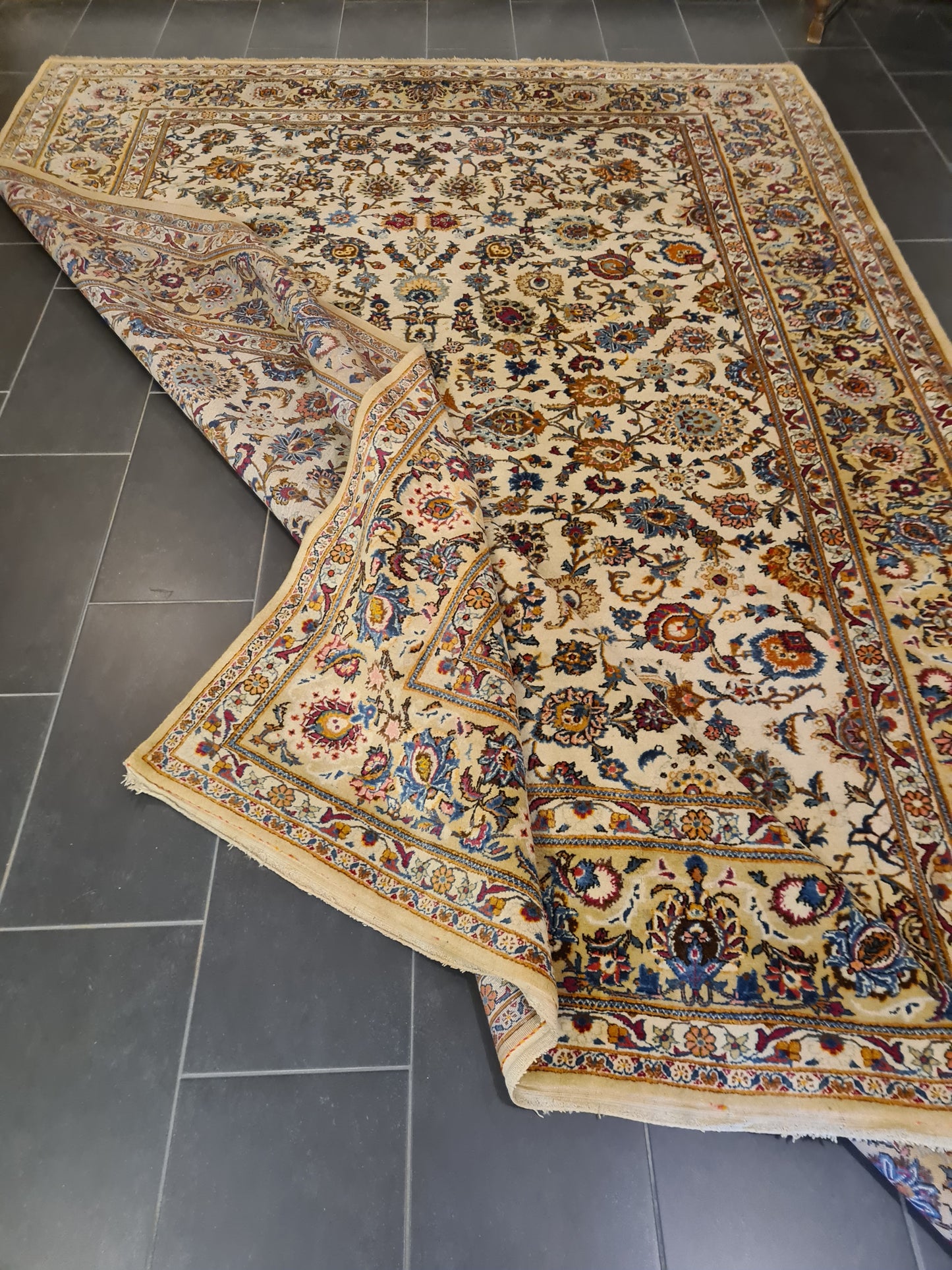 Perser Teppich Orientteppich Keshan Palastteppich fein handgeknüpft 355x243cm