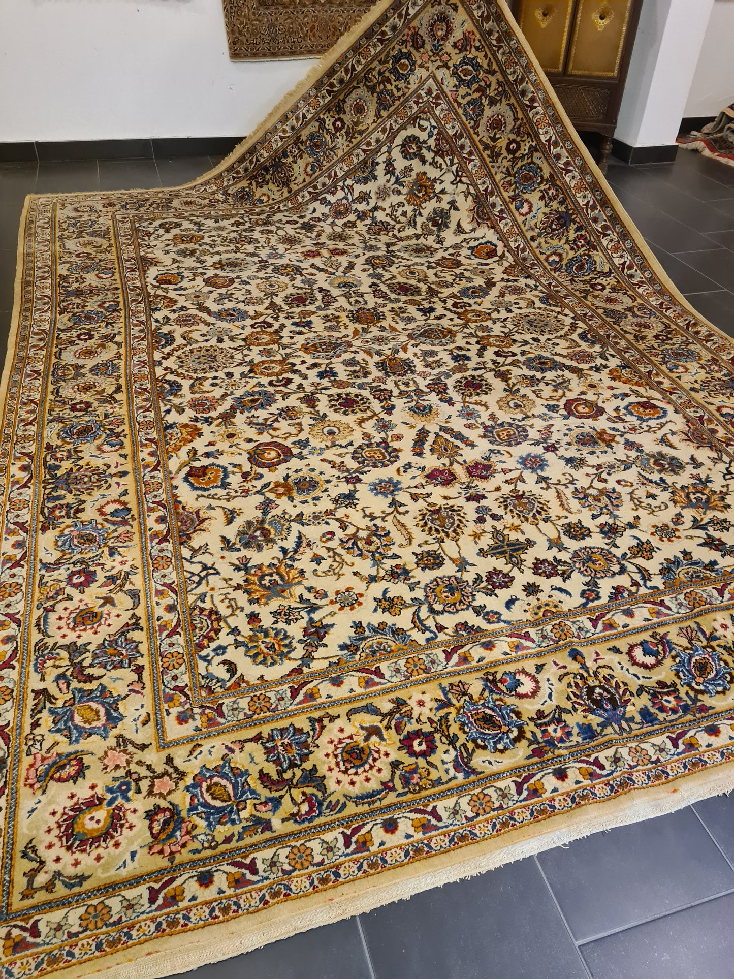 Perser Teppich Orientteppich Keshan Palastteppich fein handgeknüpft 355x243cm