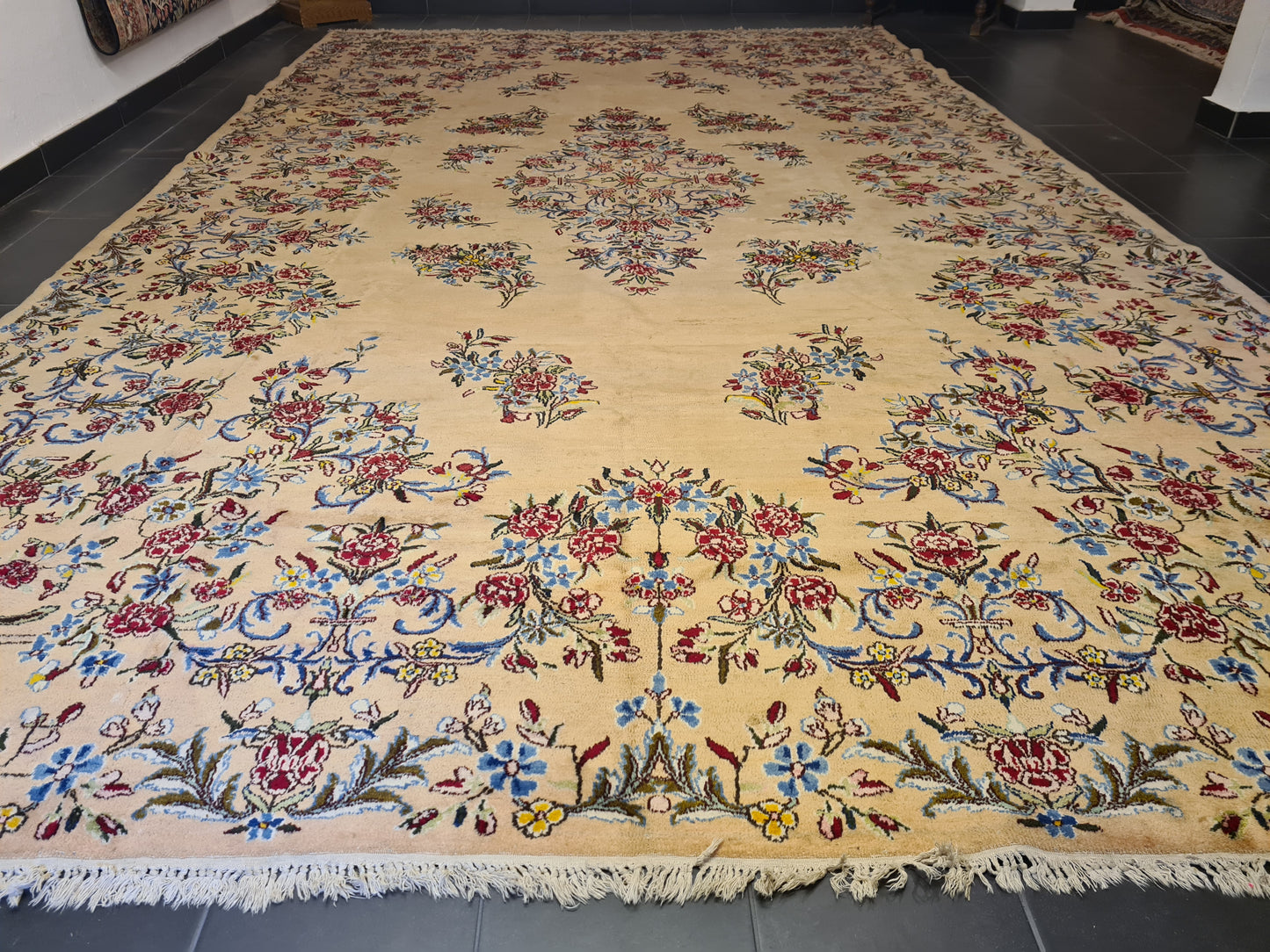 Perser Teppich Orientteppich Kirman Palastteppich handgeknüpft fein 500x305cm