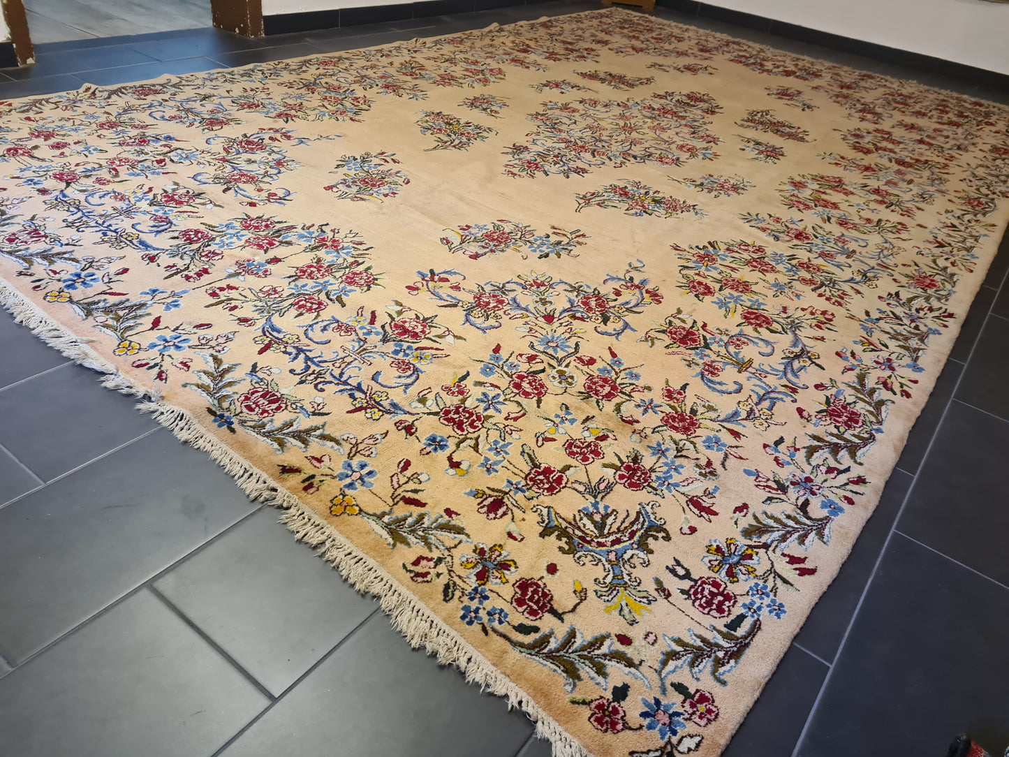 Perser Teppich Orientteppich Kirman Palastteppich handgeknüpft fein 500x305cm