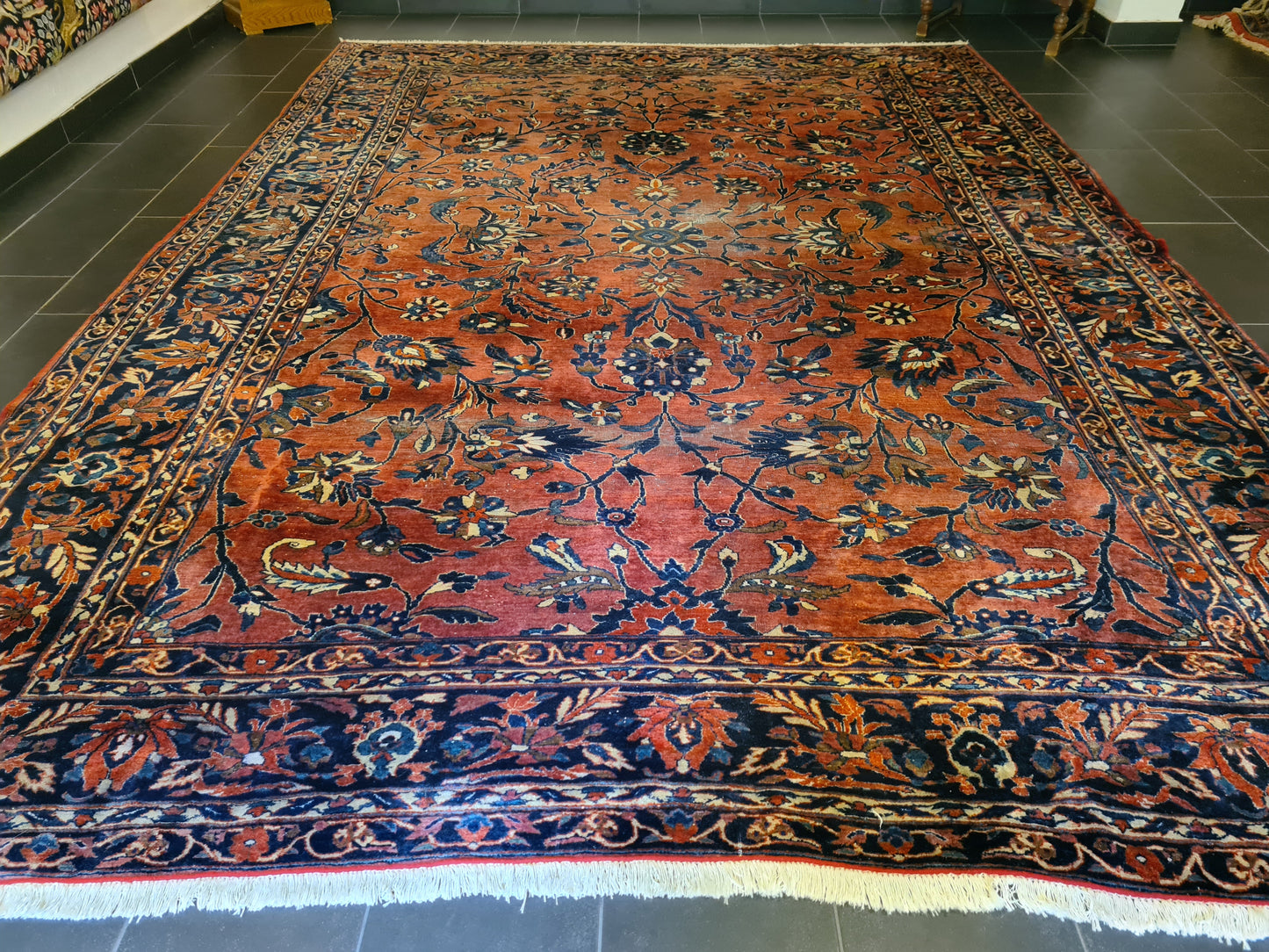 Teppich US Sarough Orientteppich Reimport fein antik 296x204cm