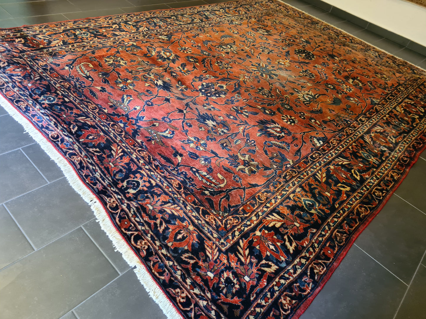 Teppich US Sarough Orientteppich Reimport fein antik 296x204cm