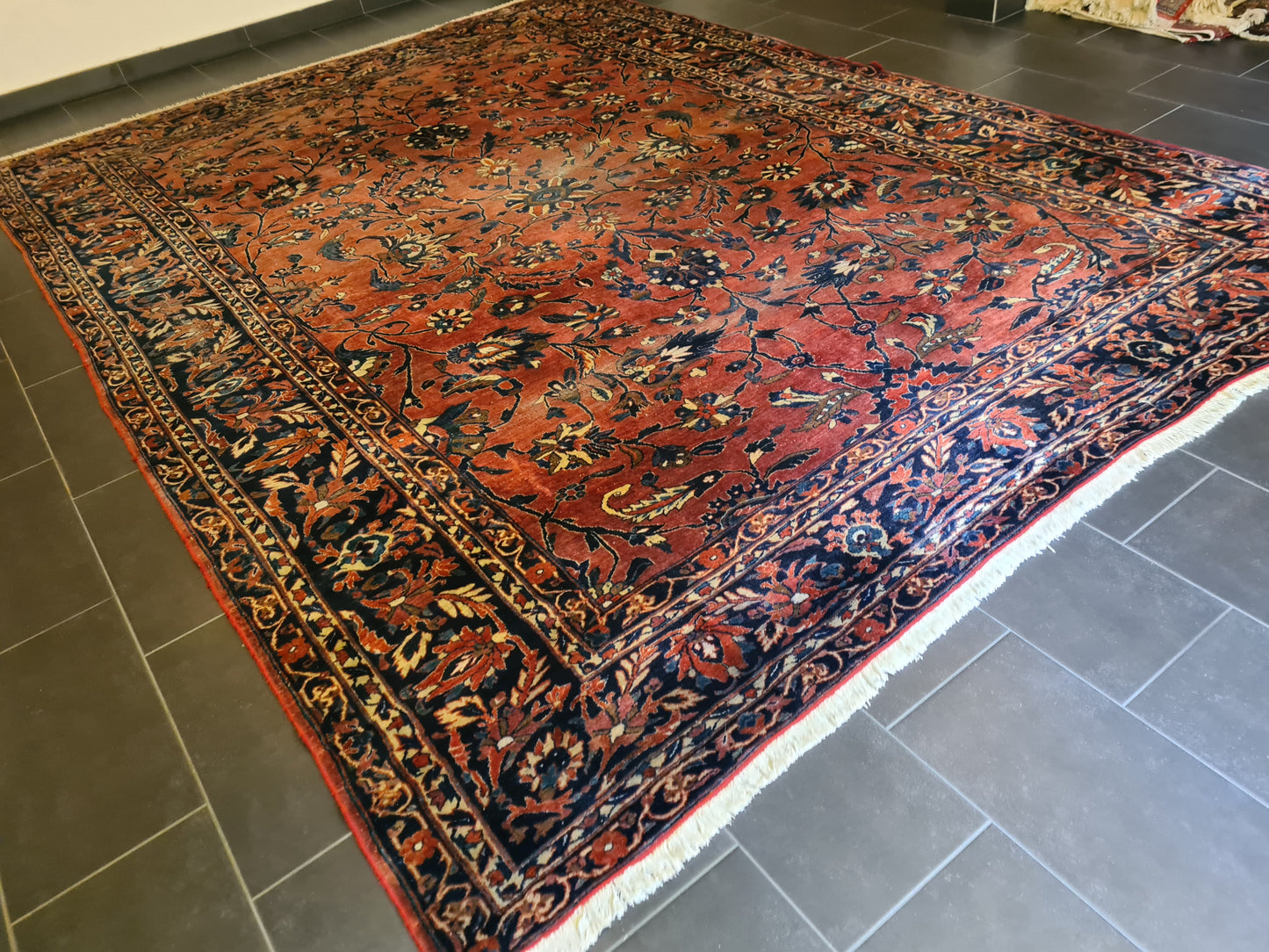 Teppich US Sarough Orientteppich Reimport fein antik 296x204cm