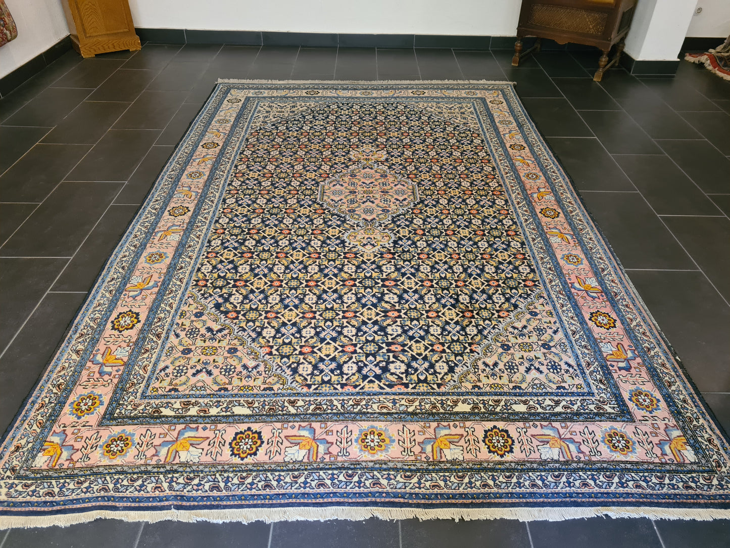 Perser Teppich Orientteppich Täbriz handgeknüpft fein 300x200cm